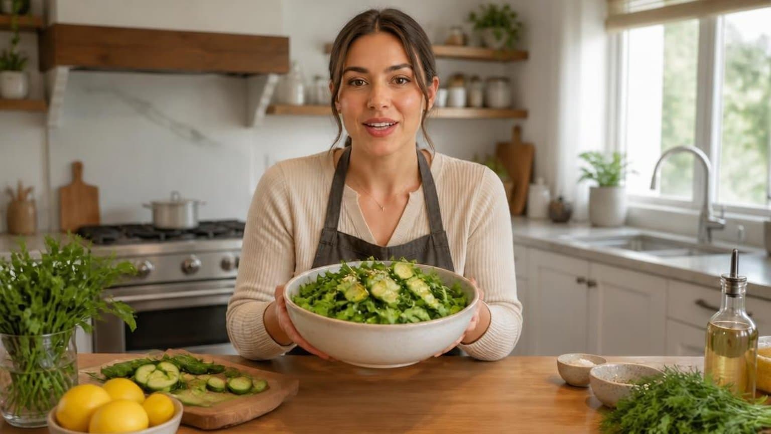 Clean cooking video frame after caption removal